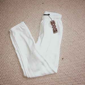 White joggers from BooHoo